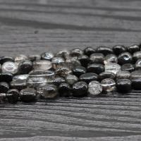 Perles Quartz rutile, Quartz rutile noir, poli, DIY & normes différentes pour le choix, noire, Vendu par brin