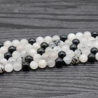 Perles Quartz rutile, Quartz rutile noir, Rond, poli, DIY & normes différentes pour le choix, Vendu par brin