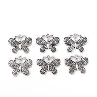 Zinc Alloy Jewelry Pendants, Butterfly, DIY, silver color 