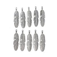 Pendentifs feuilles en alliage de zinc , DIY, argent, Vendu par PC