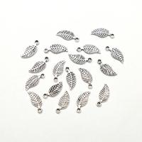 Pendentifs feuilles en alliage de zinc , DIY, argent, Vendu par PC