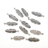 Pendentifs feuilles en alliage de zinc , DIY, argent, Vendu par PC