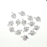 Pendentifs feuilles en alliage de zinc , DIY, argent, Vendu par PC