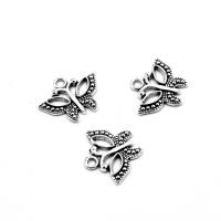 Zinc Alloy Jewelry Pendants, Butterfly, plated & DIY, metallic color plated, 13*16*1mm Approx 1mm 