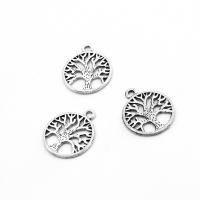 Zinc Alloy Jewelry Pendants, Tree, plated & DIY, metallic color plated, 17*14*1mm Approx 1mm 