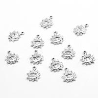 Zinc Alloy Jewelry Pendants, Sun, plated & DIY, metallic color plated, 12*9*1mm Approx 1mm 