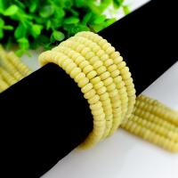 Single Gemstone Beads, Lemon Chrysoprase, Abacus, polished, DIY, yellow 