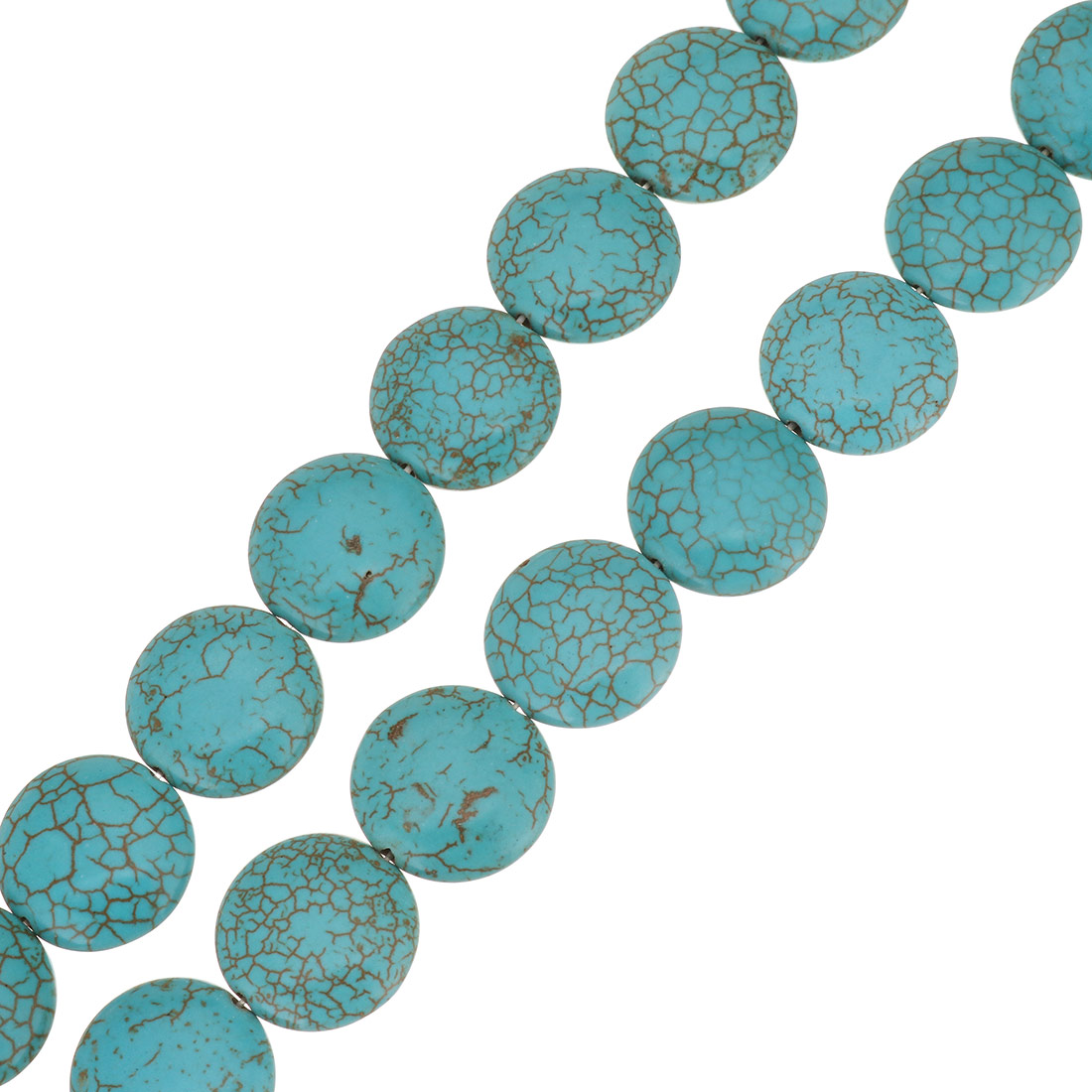 Synthetic Turquoise Beads, Flat Round, different size for choice, more colors for choice, Hole:Approx 1.5mm, Length:Approx 16 Inch, Sold By Strand