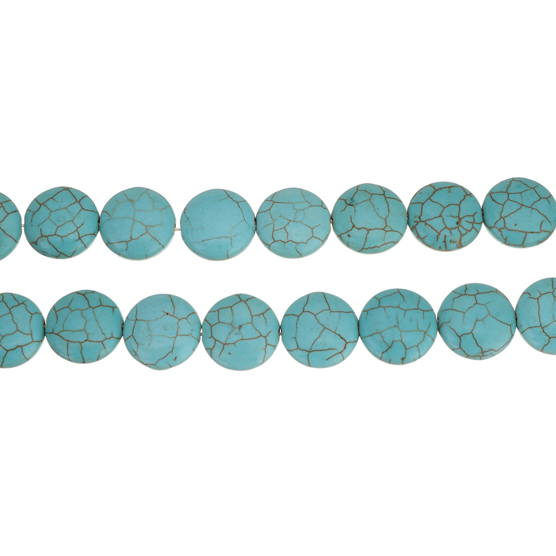 Synthetic Turquoise Beads, Flat Round, different size for choice, blue, Hole:Approx 1.5mm, Length:Approx 15.5 Inch, Sold By PC