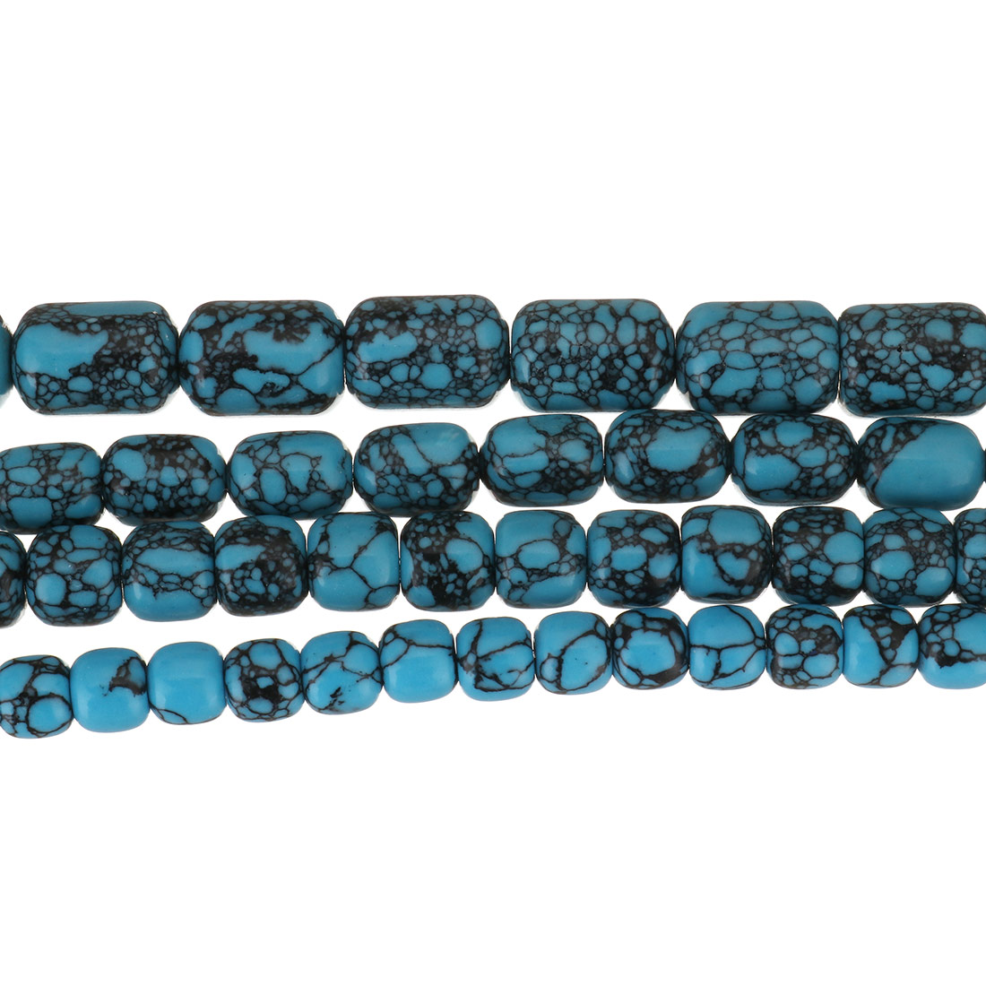 Synthetic Turquoise Beads, barrel, different size for choice, blue, Hole:Approx 1.5mm, Sold By Strand