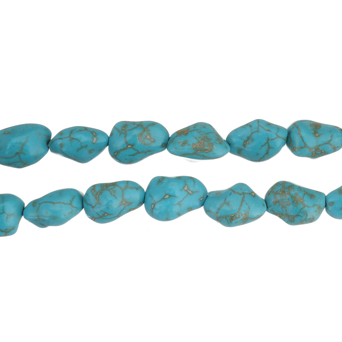 Synthetic Turquoise Beads, Nuggets, different size for choice, blue, Length:Approx 16 Inch, Sold By Strand