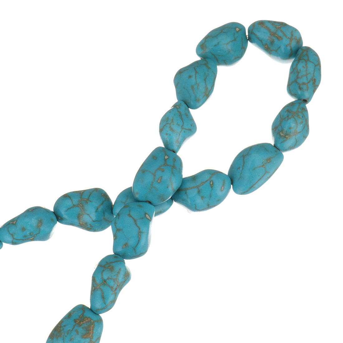 Synthetic Turquoise Beads, Nuggets, different size for choice, blue, Length:Approx 16 Inch, Sold By Strand