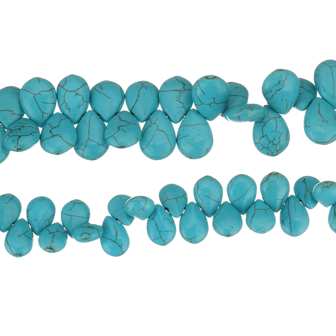 Synthetic Turquoise Beads, Teardrop, different size for choice, blue, Hole:Approx 1.5mm, Length:Approx 16 Inch, Sold By Strand