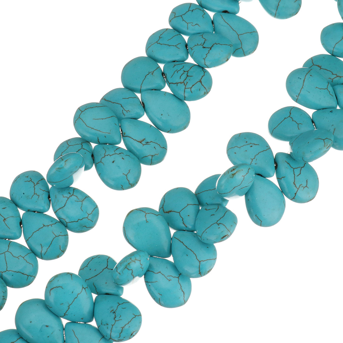 Synthetic Turquoise Beads, Teardrop, different size for choice, blue, Hole:Approx 1.5mm, Length:Approx 16 Inch, Sold By Strand