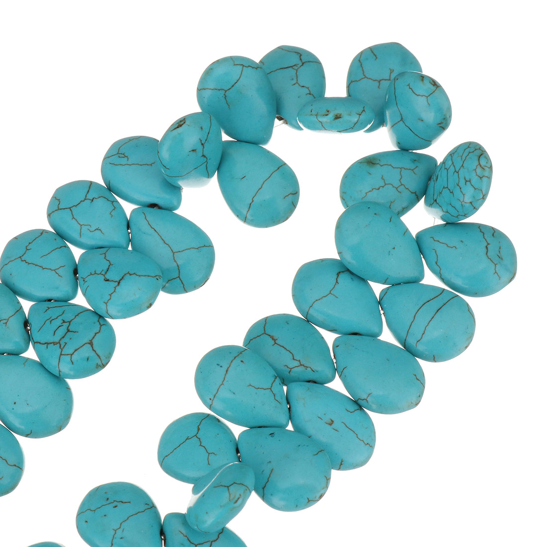 Synthetic Turquoise Beads, Teardrop, different size for choice, blue, Hole:Approx 1.5mm, Length:Approx 16 Inch, Sold By Strand