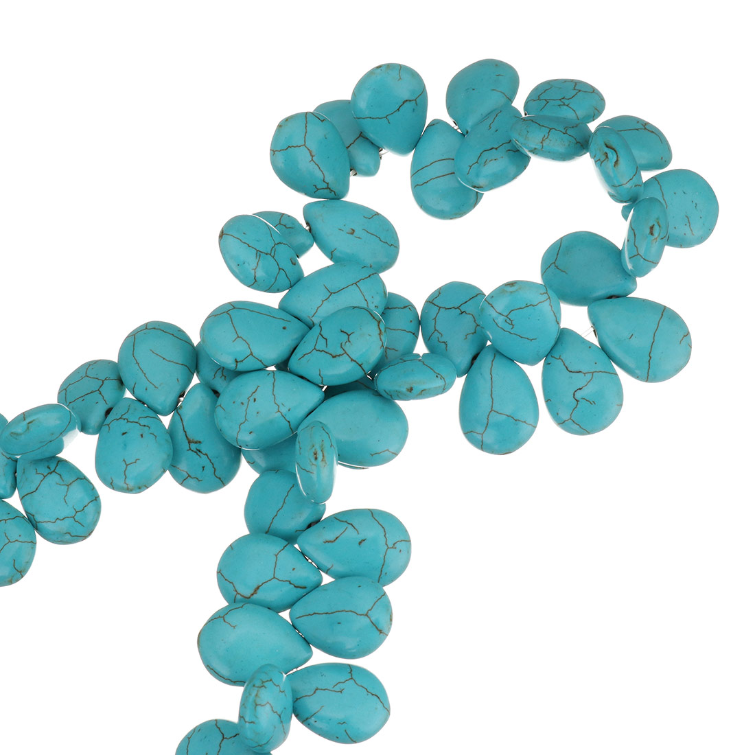 Synthetic Turquoise Beads, Teardrop, different size for choice, blue, Hole:Approx 1.5mm, Length:Approx 16 Inch, Sold By Strand