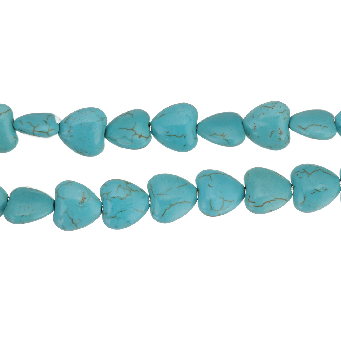 Synthetic Turquoise Beads, Heart, different size for choice, blue, Hole:Approx 1.5mm, Length:Approx 16 Inch, Sold By Strand