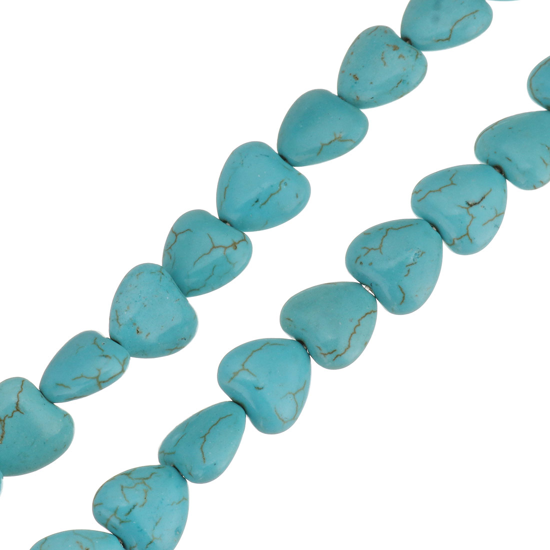 Synthetic Turquoise Beads, Heart, different size for choice, blue, Hole:Approx 1.5mm, Length:Approx 16 Inch, Sold By Strand