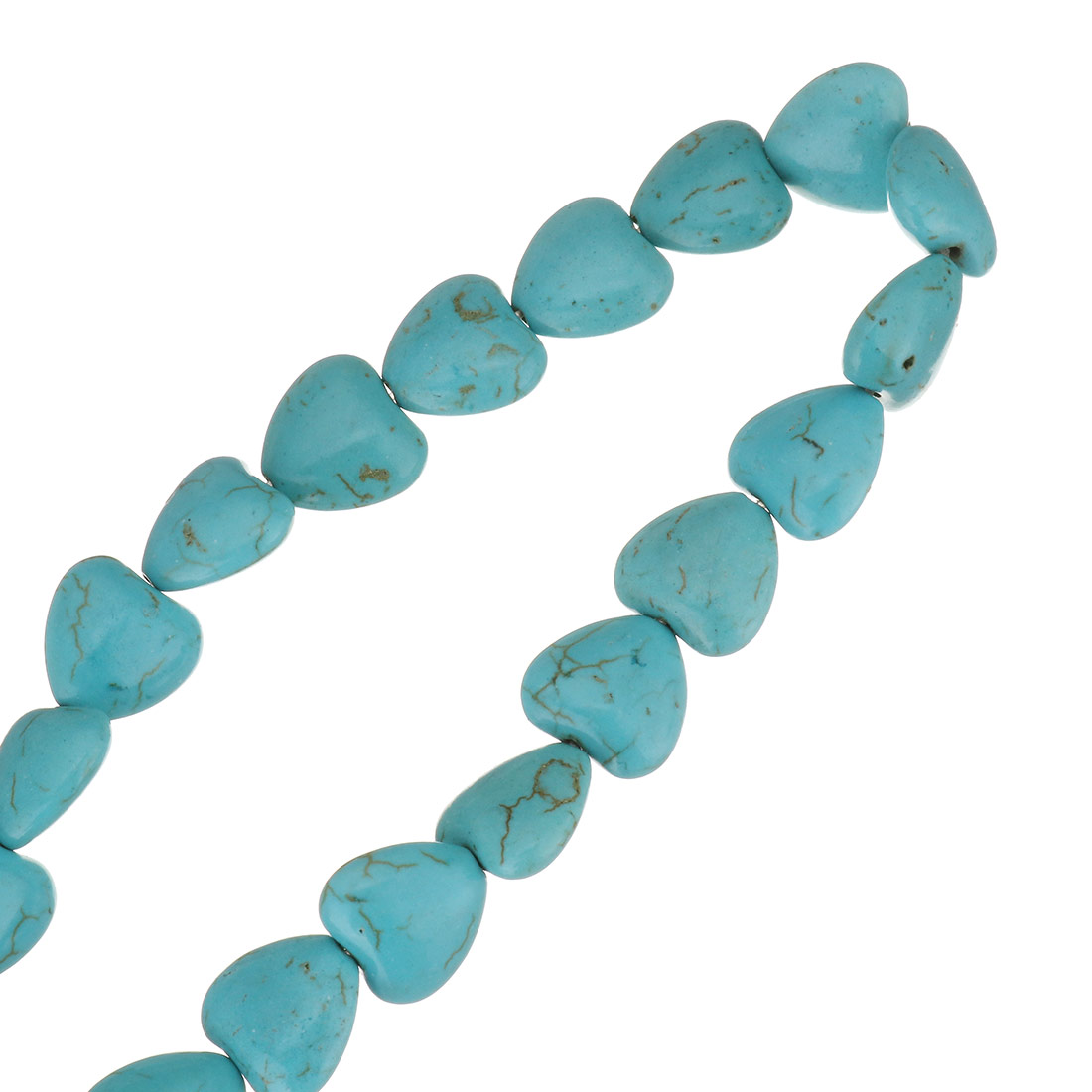 Synthetic Turquoise Beads, Heart, different size for choice, blue, Hole:Approx 1.5mm, Length:Approx 16 Inch, Sold By Strand