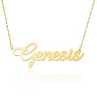 Edelstahl Schmuck Halskette, Alphabet-Buchstabe, Modeschmuck & verschiedene Stile für Wahl & für Frau, keine, 45+10cm, verkauft von Strang