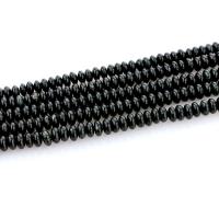 Black Stone Bead, Abacus, polished, DIY, black 