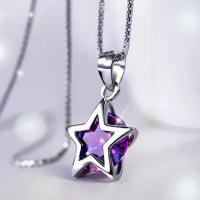 Zinc Alloy Cubic Zirconia Necklace, with Cubic Zirconia, fashion jewelry, silver color, 43+5cm 