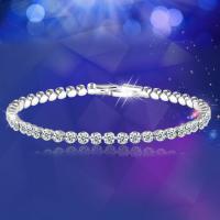 Zinc Alloy Rhinestone Bracelets, with Rhinestone, fashion jewelry 19cm 