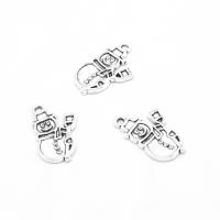 Zinc Alloy Jewelry Pendants, Snowman, plated & DIY, metallic color plated, 22*12*1mm Approx 2mm 