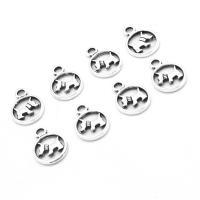 Zinc Alloy Jewelry Pendants, Round, plated & DIY, metallic color plated, 18*13*2mm Approx 3mm 