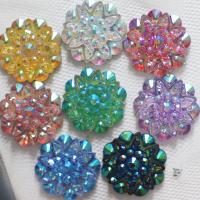 Harz Strass Cabochon, Blume, DIY & 1/1-Schleife, keine, 18mm, 10PCs/Tasche, verkauft von Tasche