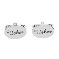 Zinc Alloy Cufflinks, silver color plated, durable & for man 