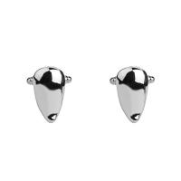 Zinc Alloy Cufflinks, Teardrop, silver color plated, durable & Unisex 