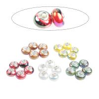 Porcelana abalorio con ajugero largo, Esférico, diferente color y patrón para la elección & Bricolaje, más colores para la opción, 10*15mm, 100PCs/Bolsa, Vendido por Bolsa