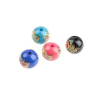 Plaqué Perles de verre, Rond, différentes couleurs et motifs pour le choix & DIY & normes différentes pour le choix, plus de couleurs à choisir Vendu par sac