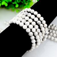 Howlite Beads, Round, polished, DIY white 