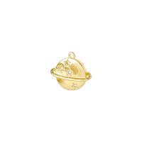 Cubic Zirconia Micro Pave Brass Pendant, gold color plated, micro pave cubic zirconia Approx 1mm 