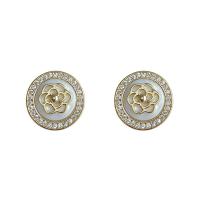 Zinc alliage strass Stud Earring, alliage de zinc, bijoux de mode & styles différents pour le choix & pour femme, plus de couleurs à choisir, 1.4CM,44CM+ 6CM, Vendu par PC