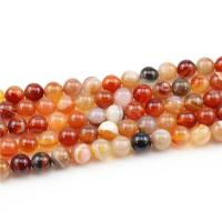 Natural Red Agate Beads, Round, polished, DIY 