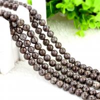 Snowflake Obsidian Bead, Round, polished, DIY 