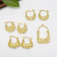 Brass Earring Drop Component, gold color plated, DIY 