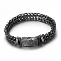 Männer Armband, Titanstahl, plattiert, verschiedene Stile für Wahl & für den Menschen, keine, 13x210mm, verkauft von Strang