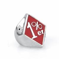 Anillo de dedo de acero Titanium de, Partículas de acero, chapado, barniz de secado al horno & diverso tamaño para la opción & para hombre, Vendido por UD