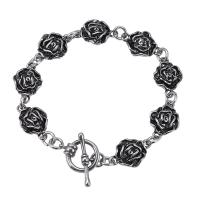 Bracelet homme, Acier inoxydable 316, Oindre, bijoux de mode, argent, 12MM Environ 194 mm, Vendu par brin