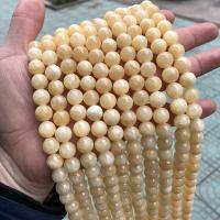 Pale Brown Jade Beads, Round, polished, DIY 