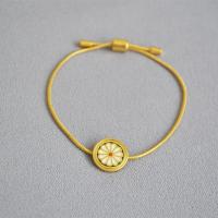 Brass Bracelets, gold color plated, Adjustable & Hand-Painted Enamel Glaze & for woman, 13mm Approx 7.87 Inch 