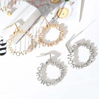 Aluminum Alloy Drop Earring, Donut, plated, fashion jewelry & for woman 40m 