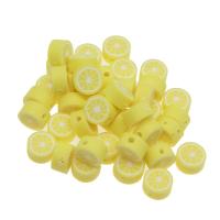 Obst Polymer Clay Perlen, Polymer Ton, Zitrone, DIY, gelb, 9*9*5mm, verkauft von PC