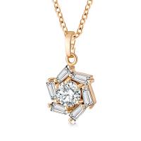 Cubic Zircon Micro Pave Brass Necklace, with Cubic Zirconia, plated, fashion jewelry, white 