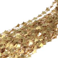 Brass Bar Chain, plated & DIY, metallic color plated, 9*6mm 