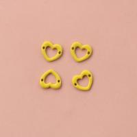 Zinc Alloy Charm Connector, Heart, painted, DIY 